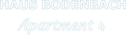 HAUS BODENBACH     Apartment 4